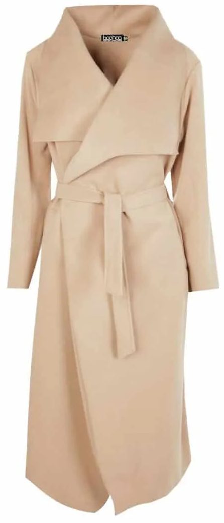 Belted Waterfall Coat