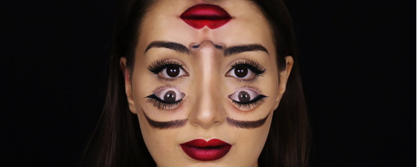 Optical Illusion Halloween Makeup Ideas