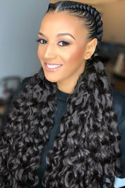 Image of Chubby braids for long black hair